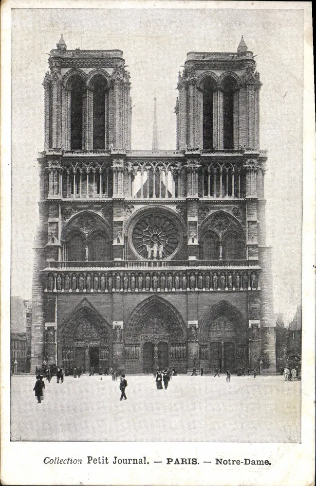 Nossa Senhora de Paris — vista da fachada — Coleção Petit Journal - Frente