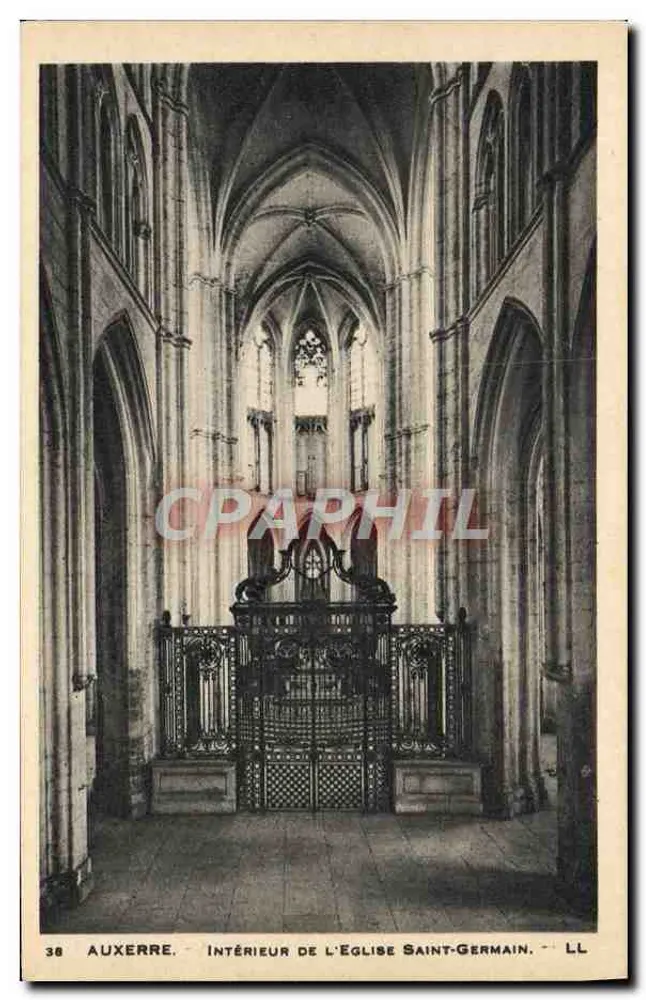 Auxerre — Interior da Igreja de São Germain — LL, n°38 - Frente