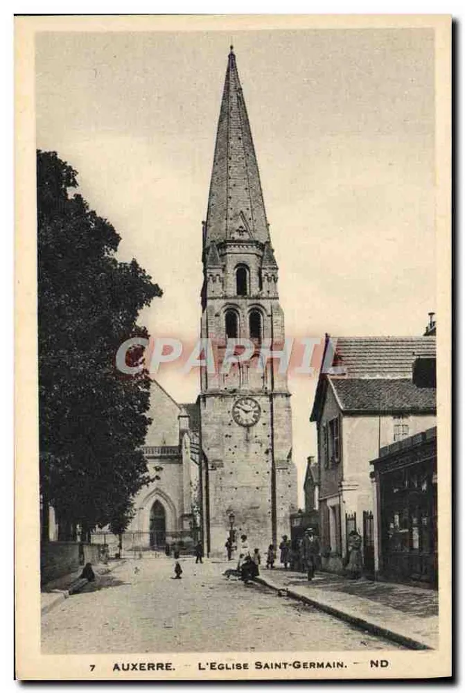 Auxerre — A Igreja de São Germain - Frente