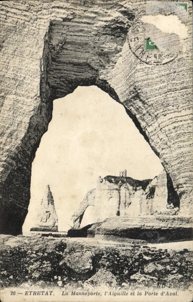 Etretat — La Manneporte, l'Aiguille und la Porte d'Aval — ND Phot. - Vorderseite