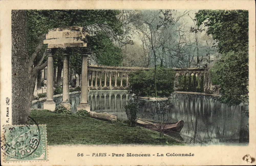 Parijs - Parc Monceau - La Colonnade — uitgever F. Paris, n° 56 - Voorkant