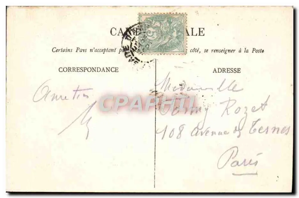 Rouen — Het Paleis van Justitie — V.M. uitgever - Achterkant