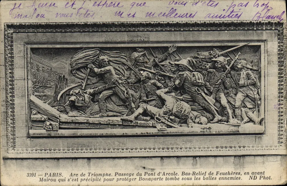 Paris — Arc de Triomphe. Bas-relief du Passage du Pont d'Arcole — ND Phot. n°3391 - Vorderseite