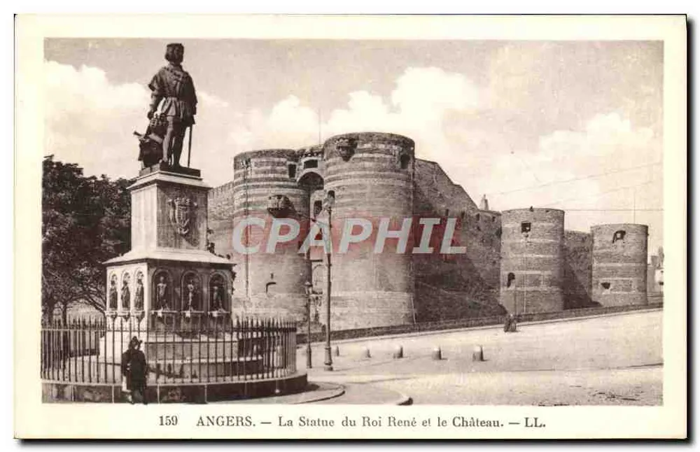 Angers — Die Statue des Königs René und das Schloss — LL. n° 159 - Vorderseite