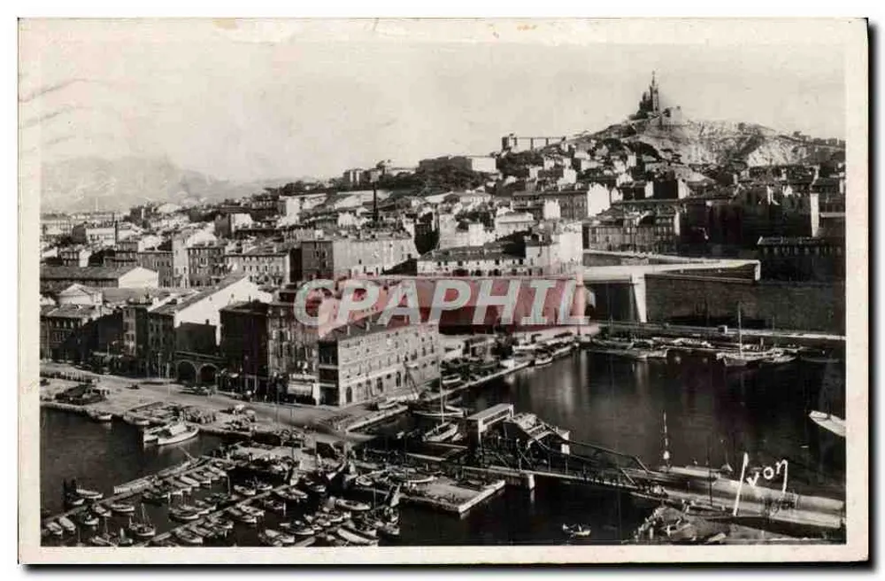 Der alte Hafen und Notre-Dame de la Garde — Marseille — Les éditions d'Art Yvon, Serie und Stadt - Vorderseite
