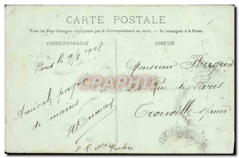 Paris — Le Parc Monceau — Le Monument de Gounod — LL. — n°332 - Rückseite