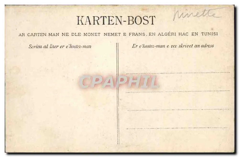 Locronan — Innenansicht der Kirche. Das Grab des heiligen Roman — Sammlung Villars, Quimper - Rückseite