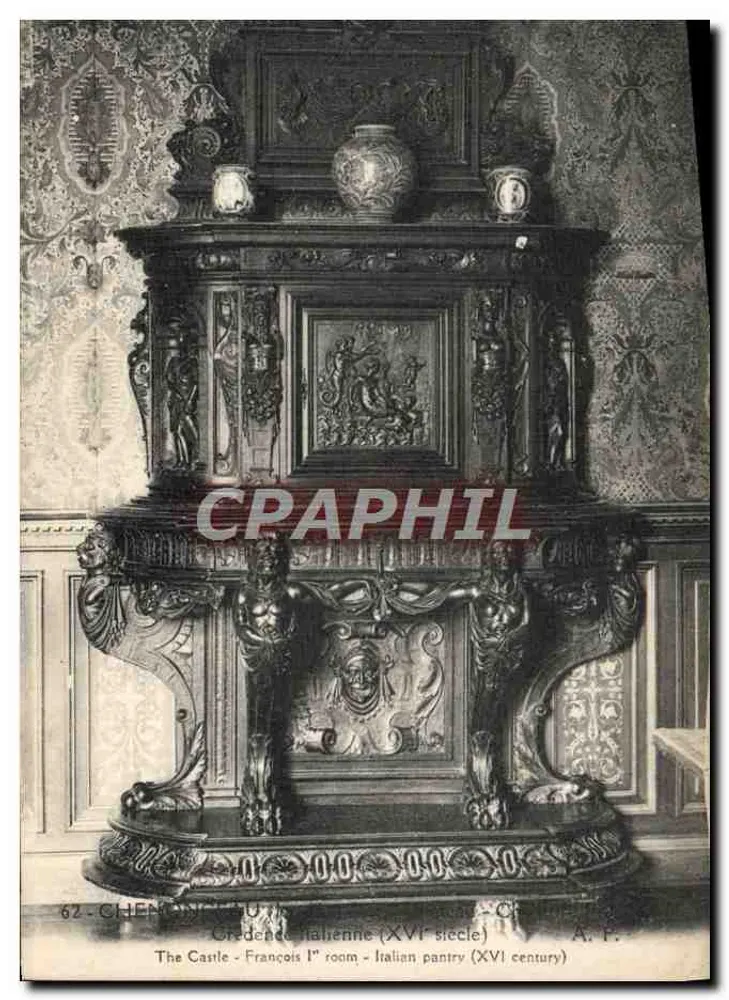 Chenonceau - Crédence italiana (século XVI) — A. P. - Frente