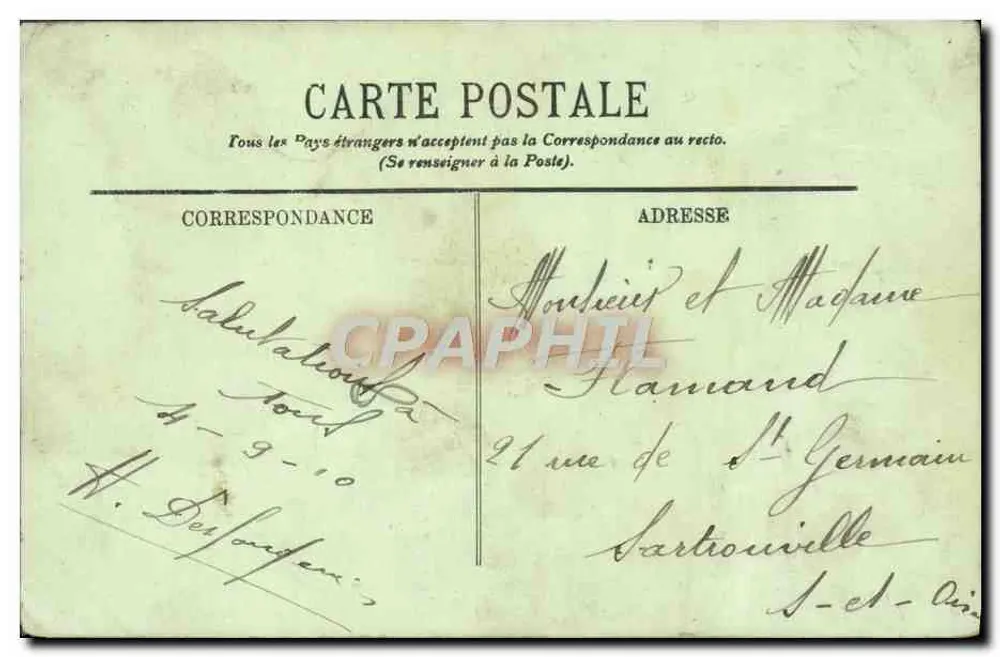 Villers-sur-Mer — Die Schwarzen Felsen — LL. - Rückseite
