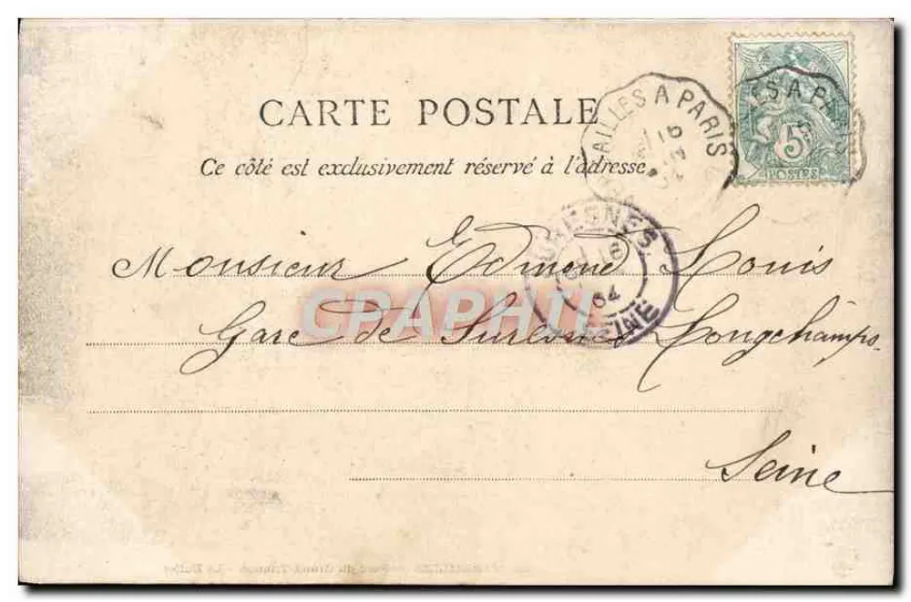 Versailles — Parque do Grand-Trianon — Le Buffet — M.K. — n°65 - Verso