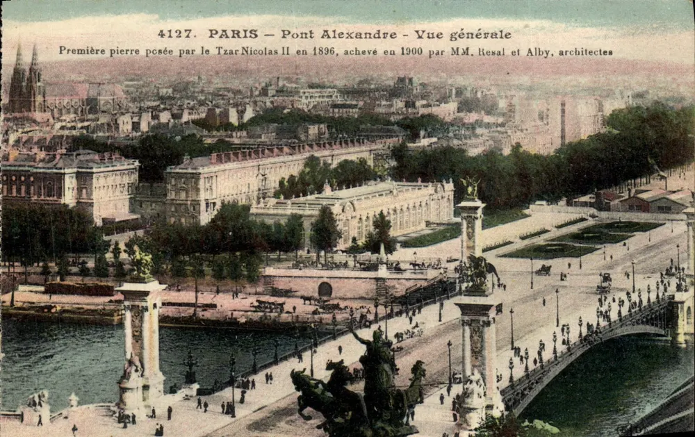 Paris - Ponte Alexandre - Vista geral — 4127 — Editor La Fèvre, imp. Adil, 1907 - Frente