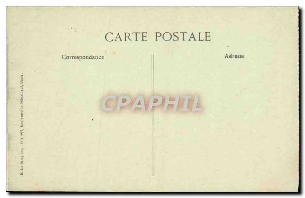 Paris — Porte Saint-Denis — Ansicht aus den Boulevards — Verlag E. Le Dœry, n° 4626 - Rückseite