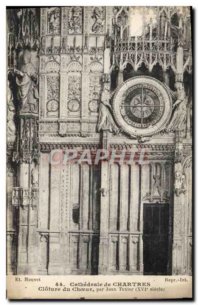 Catedral de Chartres — Clôture do Coro — Éd. Houvet, n°44 - Frente