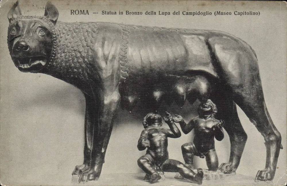 Rom — Bronze-Statue der Capitoline-Wölfin (Capitolinisches Museum) — Ernesto Riehter, Nr. 58 - Vorderseite