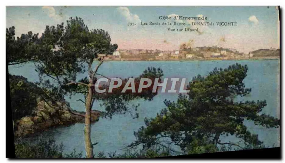 Côte d'Emeraude — As Margens da Rance — Vista de Dinard — Laurent-Nich. Rennes - Frente