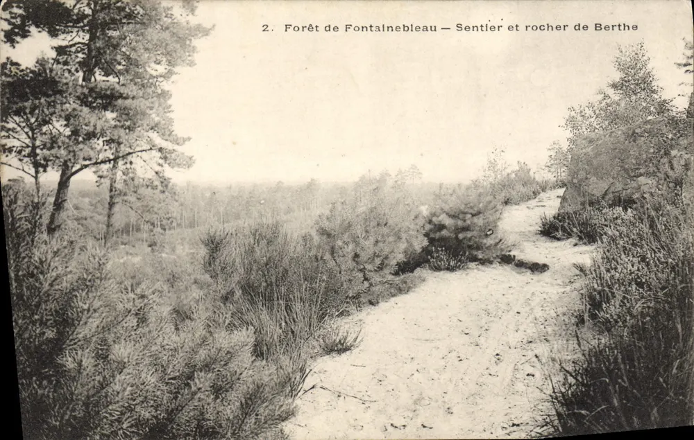 Forêt de Fontainebleau — Weg und Felsen Berthe — n°2 - Vorderseite
