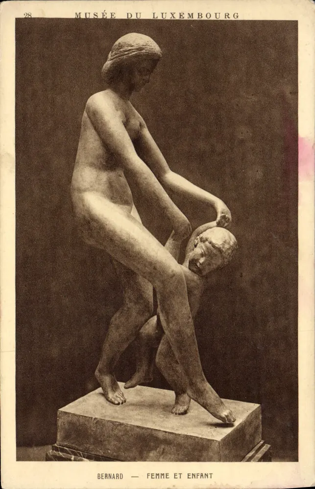 Museum Luxembourg — Skulptur 'Frau und Kind' von Bernard — Verlag Braun & Cie, Paris - Vorderseite