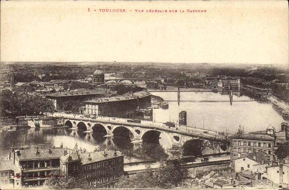 Toulouse — Allgemeiner Blick über die Garonne — Unbekannter Verlag, Seriennummer 1 - Vorderseite