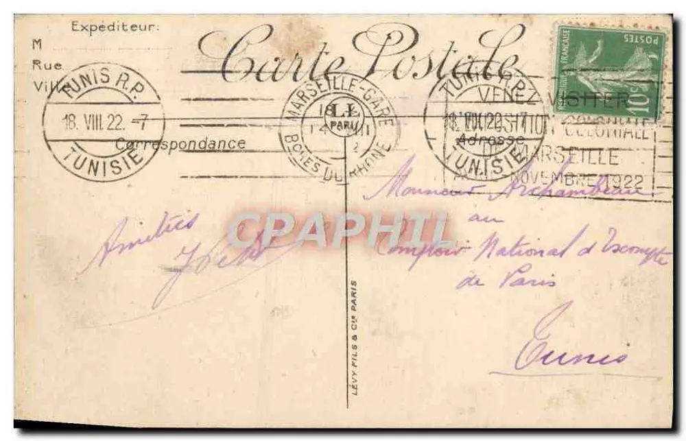 Marseille — Die Avenue du Prado aus der Place Castellane gesehen — LL n°347 - Rückseite