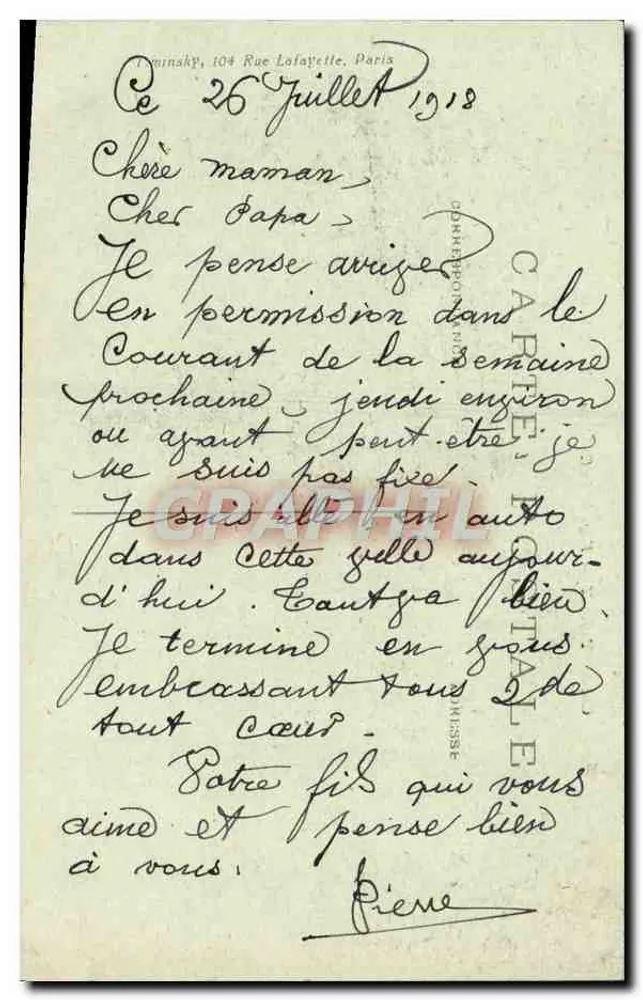 Chantilly — Facha da Casa da Cidade — T. M. K. - Verso