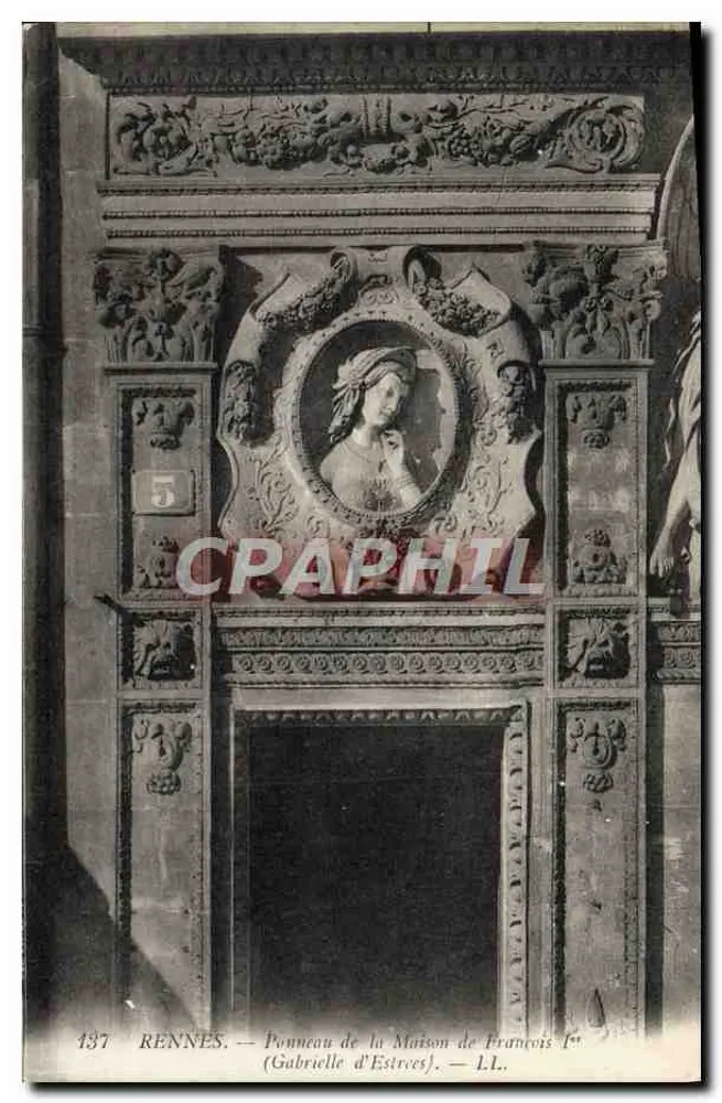Rennes — Brücke des Hauses von François Ier (Gabrielle d'Estrees) — L.L. n°137 - Vorderseite