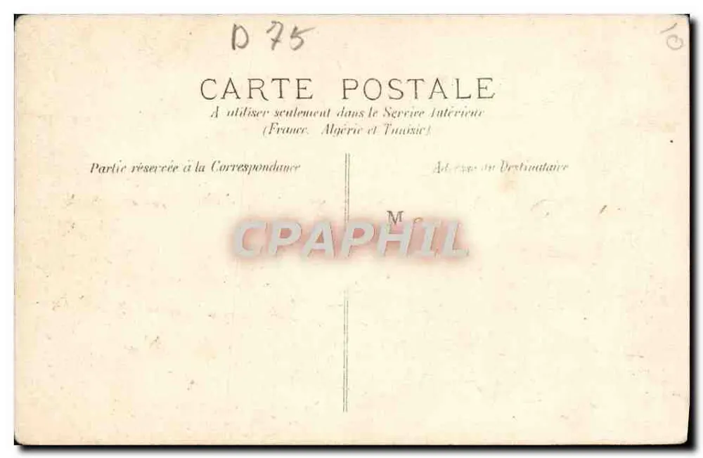 Paris — A Igreja da Trindade — P. P. C. Paris 62 - Verso