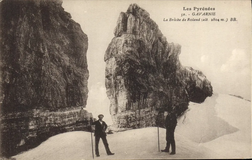 I Pirenei - La Brèche de Roland (alt. 2804 m.) - Bloc Frères, editori, Bordeaux - Recto