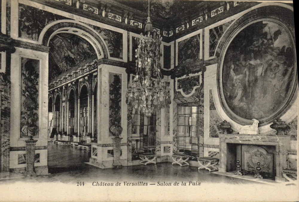 Castillo de Versalles — Salón de la Paz — Editor E. Verschaller, n° 244 - Anverso