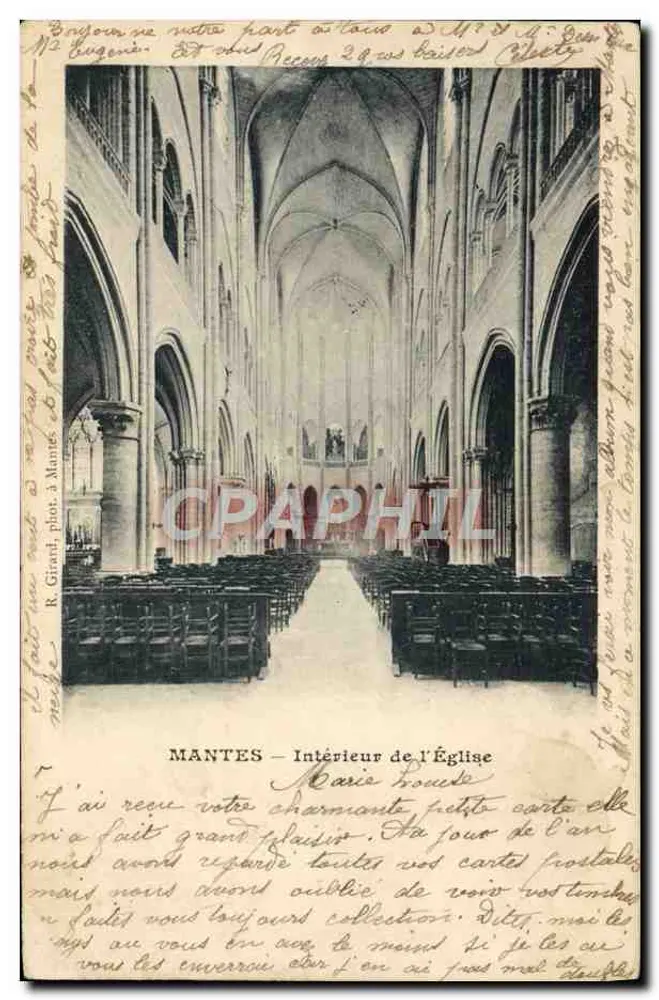 Mantes - Interior da Igreja — R. Girard, fot. em Mantes - Frente