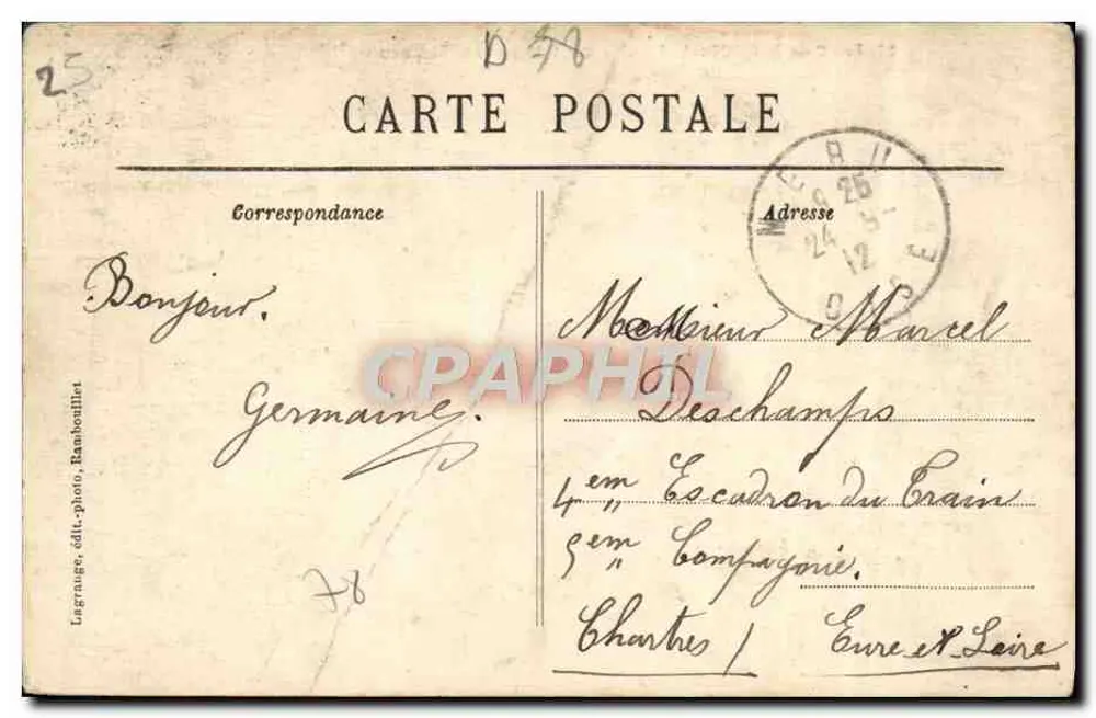 PARC DE RAMBOUILLET - DIE INSEL DER FESTE UND SCHLOSS — Verlag Lagrange, Fotoverlag, Nr. 87 - Rückseite