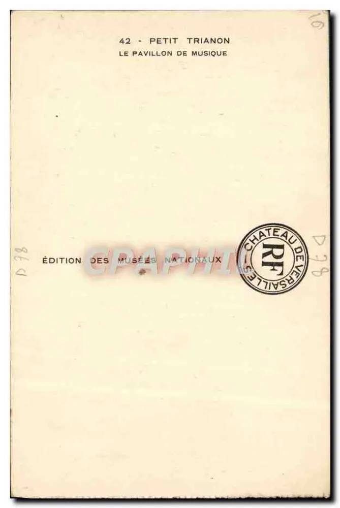 Kleiner Trianon — Musikpavillon — Edition des Musées Nationaux - Rückseite