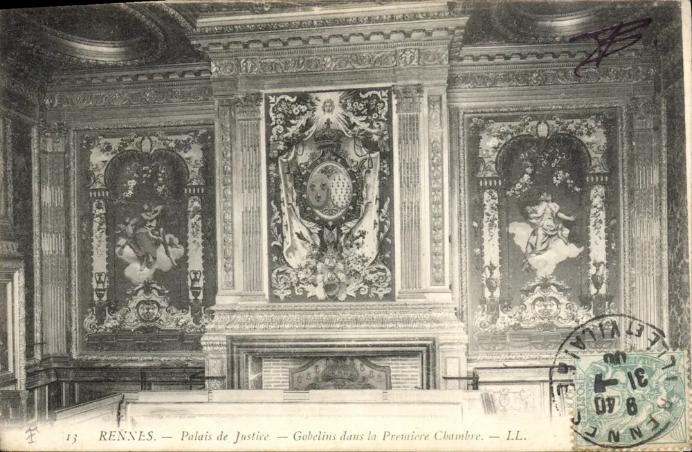 Rennes — Palast der Gerechtigkeit — Gobelins in der ersten Kammer — LL. - Vorderseite