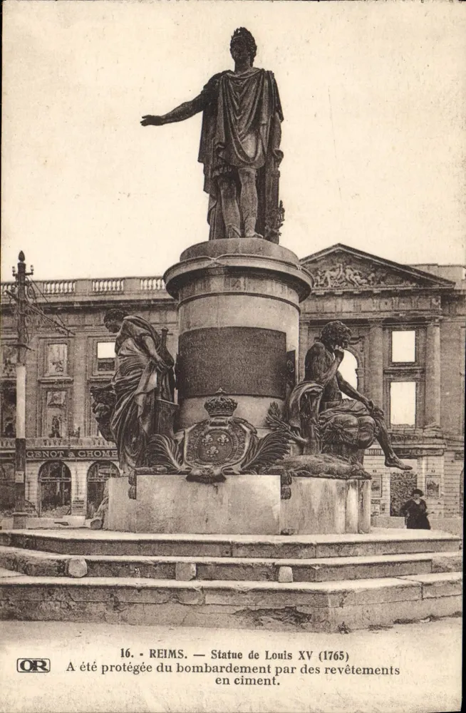 Reims — Estátua de Luís XV (1765) — Genot & Chome - Frente