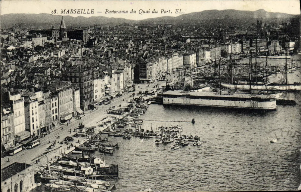 MARSEILLE — Panorama du Quai du Port. EL. - Vorderseite