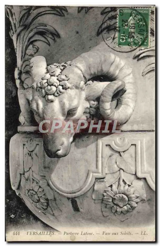 Versalles — Parterre Latone — Vaso con Soles — L.L. - Anverso