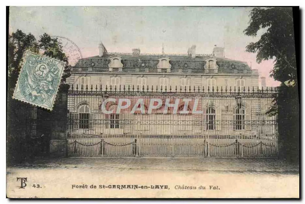 Forêt de St-GERMAIN-en-LAYE, Château du Val — éditeur B. 43. - Frente