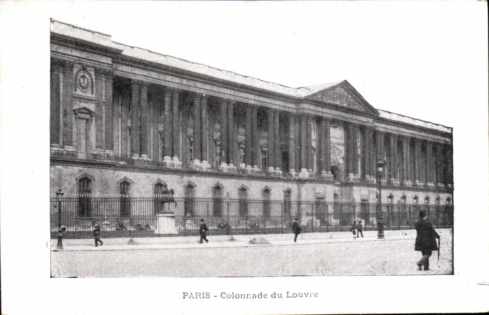 PARIS - Colunata do Louvre — vista arquitetônica — editor não identificado - Frente