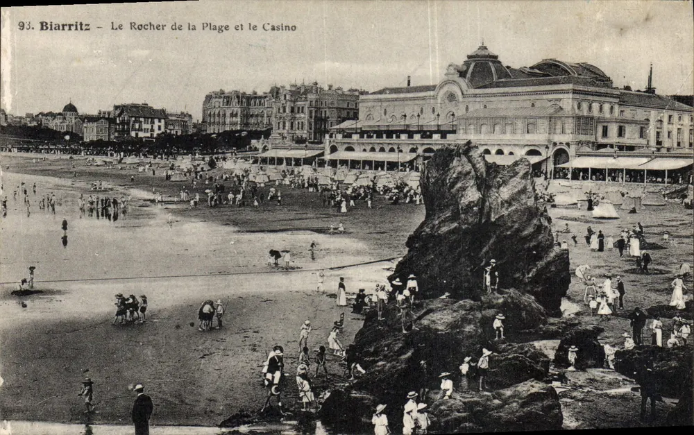 Biarritz — Der Rocher de la Plage und das Casino — L. Jugand, Verlag, Nr. 93 - Vorderseite