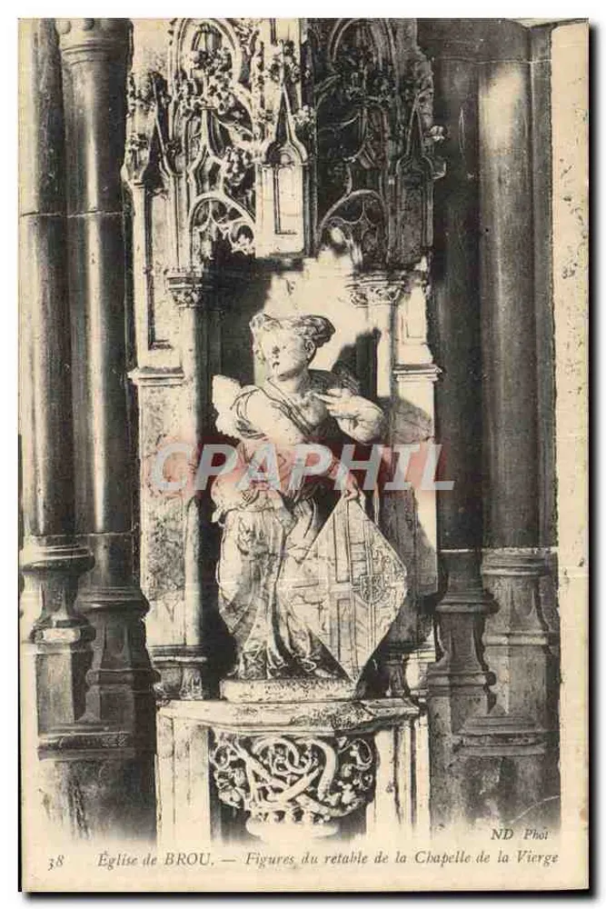 Kirche von BROU — Figuren des Altarwerks der Kapelle der Jungfrau — ND Fotografie - Vorderseite