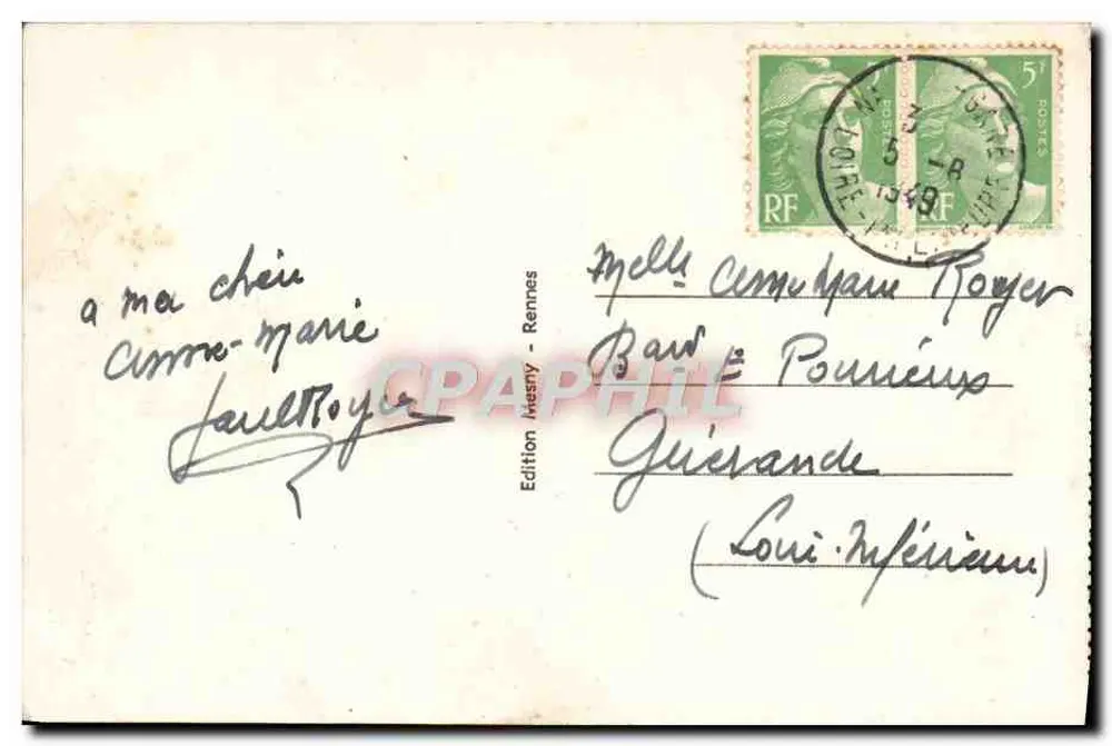 Sainte-Anne-d'Auray — O Calvário e o Claustro — Edição Mesny, n°4046 - Verso