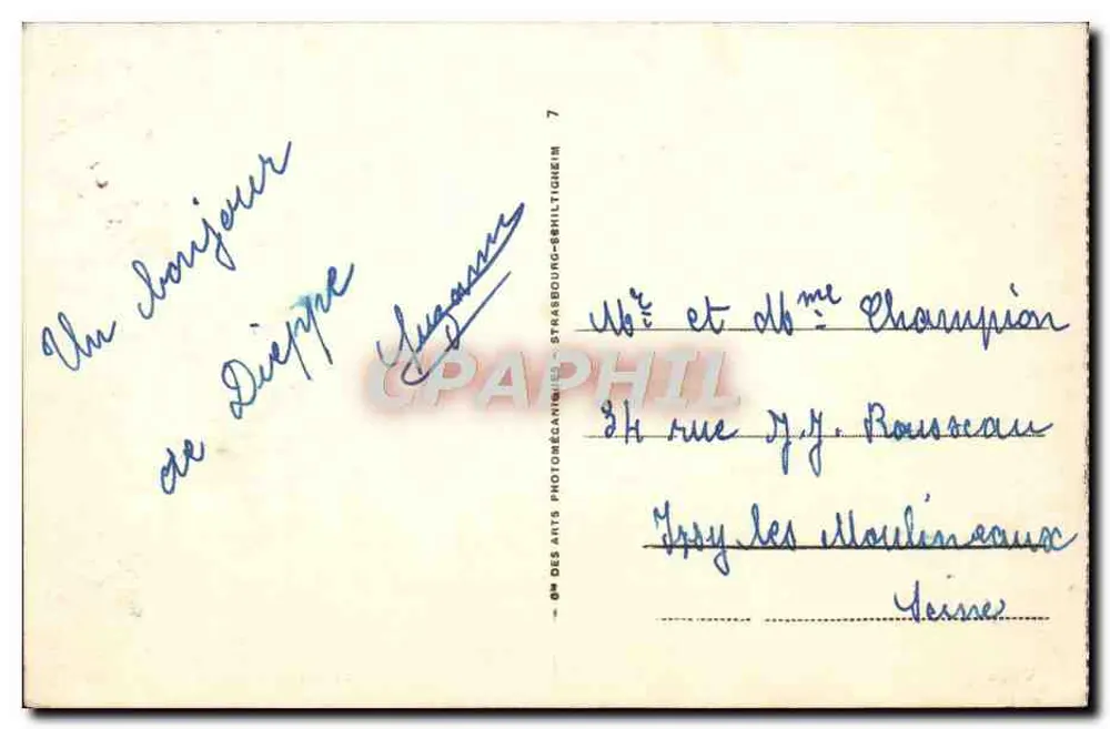 Dieppe — Das Schloss und die Statue von Vauquelín — LL 333 - Rückseite