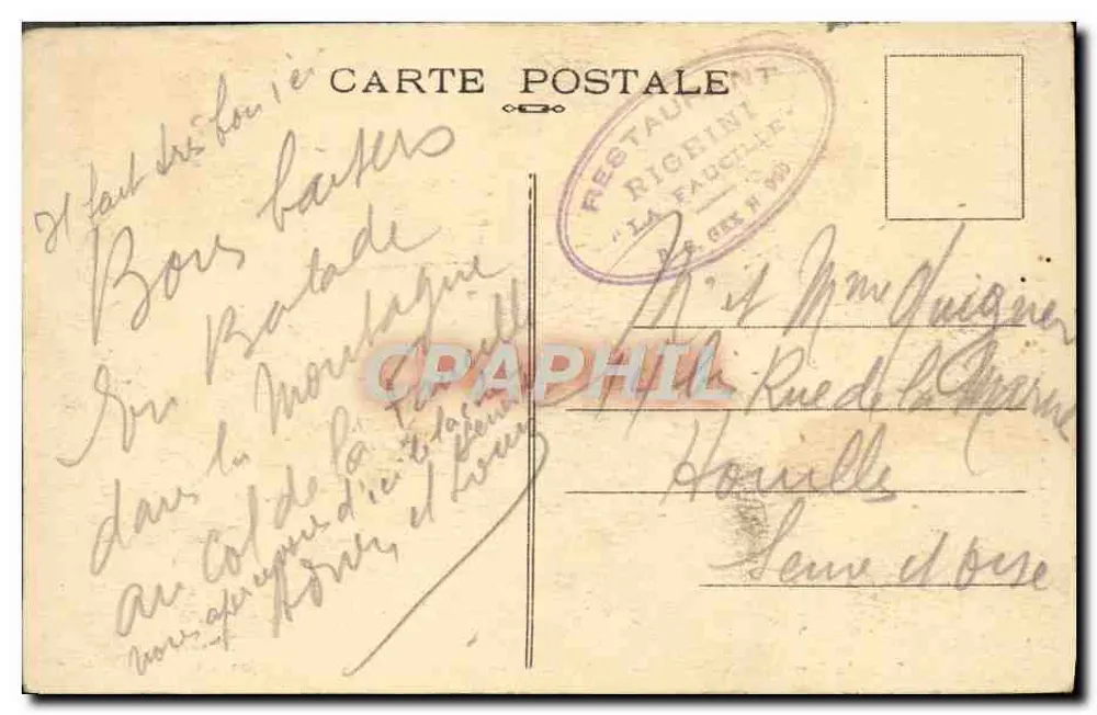 Das malerische Pays de GEX — Panoramablick vom Col de la Faucille (Höhe 1323 m) — L. Michaux, Verlag, Bellegrande (Dixons) - Rückseite