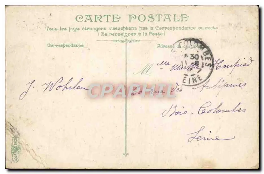 Nice — la Cascade du Château — éditeur L.V.&C. n°37 - Verso