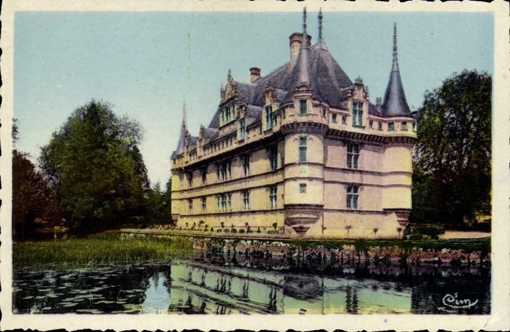 Château d'Azay-le-Rideau — Südostfassade — Verlag Cim - Vorderseite
