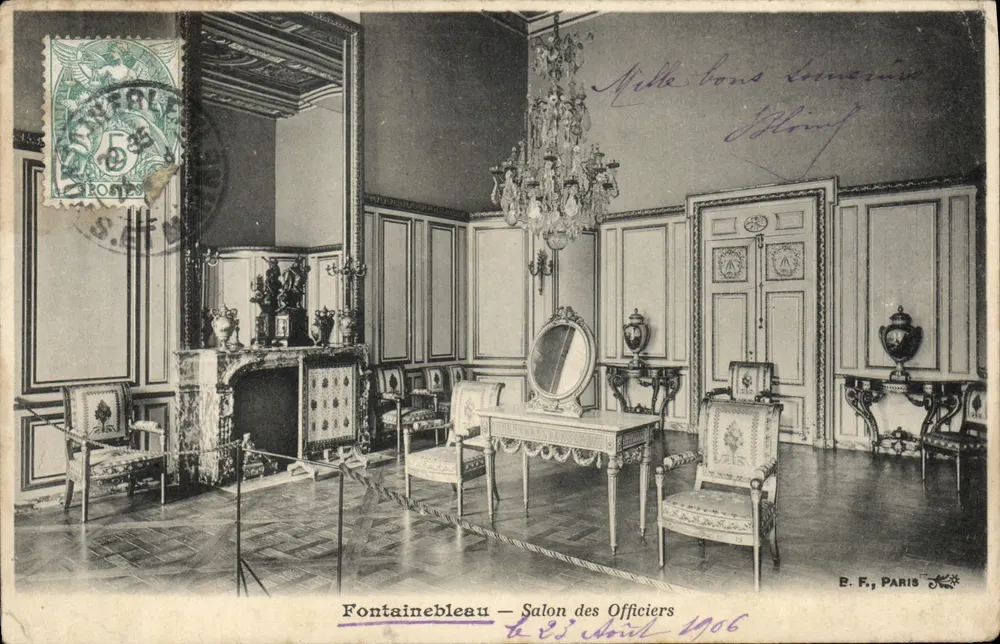 Fontainebleau — Salon der Offiziere — E. F., Paris - Vorderseite