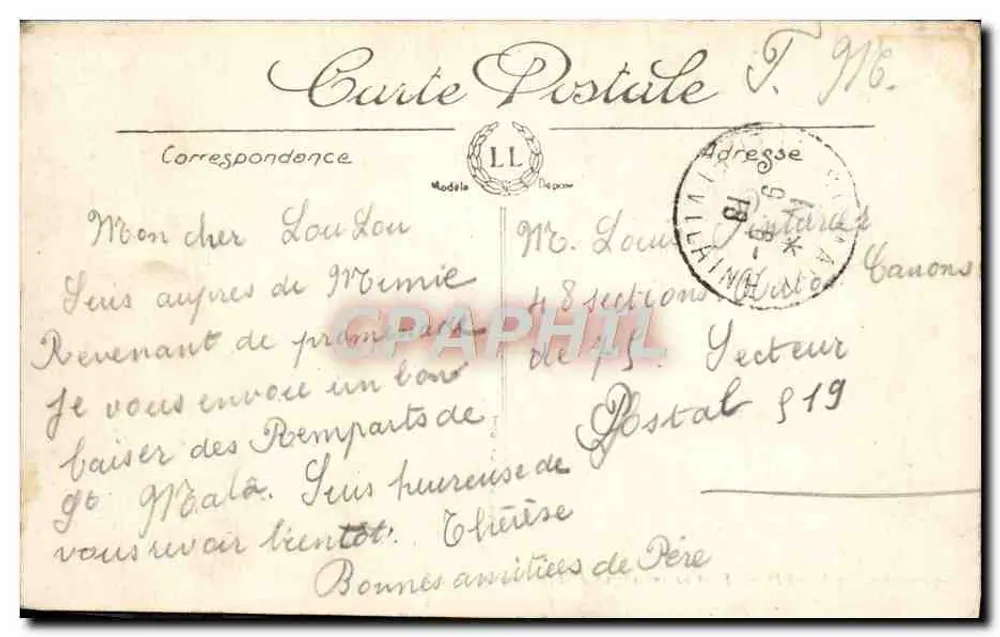 Dinard — Sonnenuntergang mit Rücklichteffekt — LL. - Rückseite