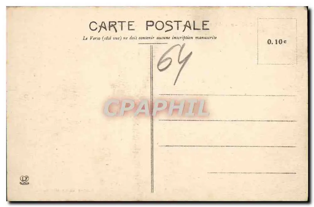 Biarritz - Die Grande Place und das Municipale Casino — Les Basses-Pyrénées, Nr. 1263, Phototype Labeuche Frères Toulouse - Rückseite