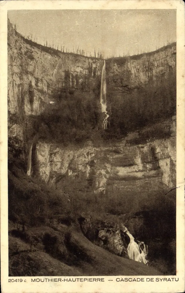 Mouthier-Haute-Pierre — Cascata de Syratu — editor Les Beaux Sites de France, n° 20419 c - Frente