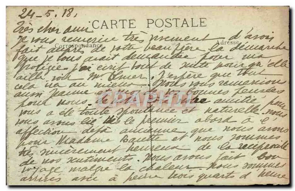 Le Tréport — As Falésias — Ed. Arnault, imp.-fot. Le Tréport - Verso