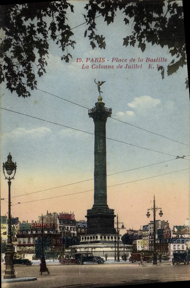Paris - Place de la Bastille — Säule vom Juli — E.M. n°19 - Vorderseite